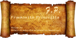 Frankovits Priszcilla névjegykártya